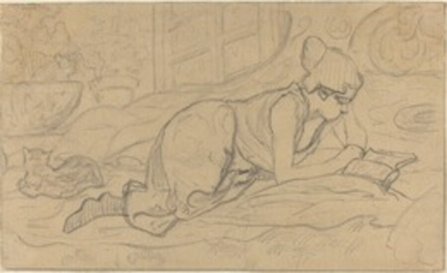 Study for "La Liseuse couchée"