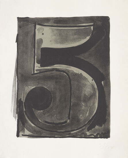 Jasper Johns, ‘Figure 5, from Black Numeral Series (G. 92, U.L.A.E. 49)’, 1968