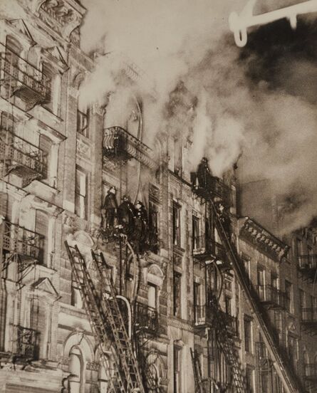 Weegee, ‘Three Die in Fire on East Side, 137-139 Suffolk St, New York, March 4’, 1937
