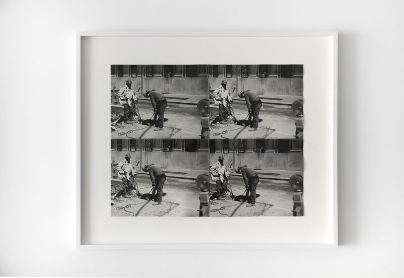 Andy Warhol, ‘Construction Workers’, c. 1980, Photography, Four Stitched Gelatin Silver Prints, Hedges Projects
