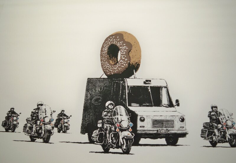 Banksy, ‘Banksy Chocolate Donuts Print Edition of 299 Full Pest Control Pictures On Walls’, 2009, Print, Screen print on Arches Fine Art Paper, New Union Gallery
