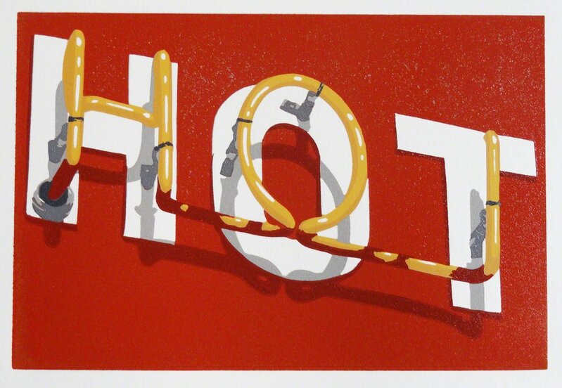 Dave Lefner, ‘Hot Off the Press’, 2016, Print, Reduction linocut in six colors, edition 1 of 10, Sue Greenwood Fine Art