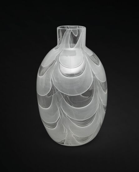 Ercole Barovier, ‘A glass vase 'Graffito diafano bianco'’, 1960