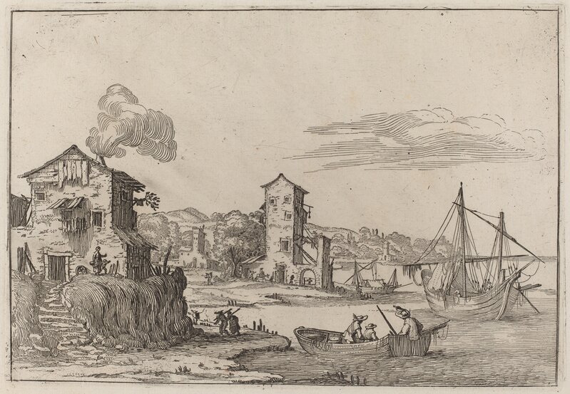 Ercole Bazicaluva, ‘Rustic Seaport’, 1638, Print, Etching on laid paper, National Gallery of Art, Washington, D.C.