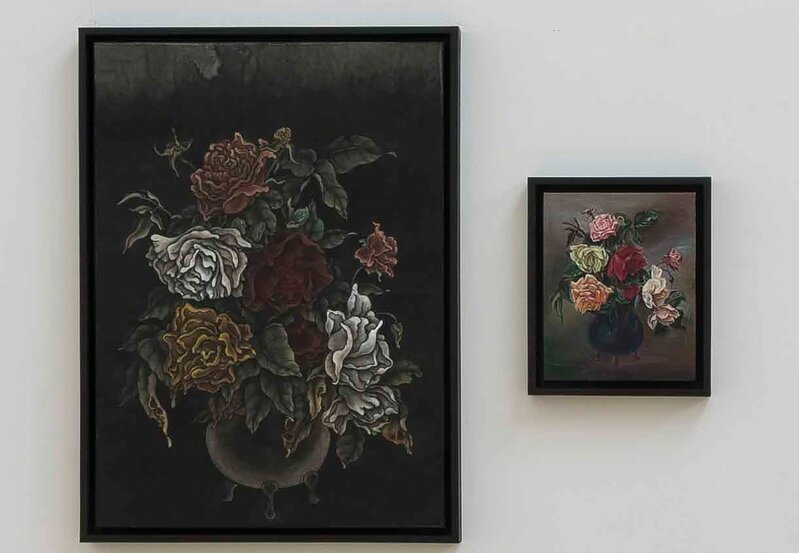 Yang Jiechang 杨诘苍, ‘These are still flowers - Rosenstr auss in Dreiffusstoopf’, 1912-2012, Painting, Oil on canvas, ink and mineral color on silk, mounted on canvas, Tang Contemporary Art