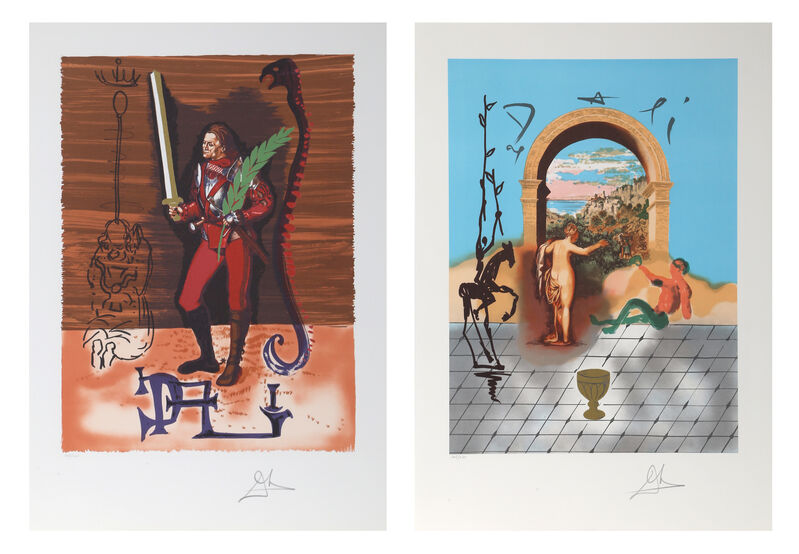 Salvador Dalí, ‘Gateway to the New World & Christopher Columbus from the Dali Discovers America Portfolio’, 1979, Print, Lithograph on Arches paper, RoGallery Gallery Auction
