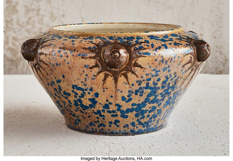 Émile Diffloth, ‘Crystals and Roses Bowl’, circa 1900, Design/Decorative Art, Glazed stoneware, Heritage Auctions