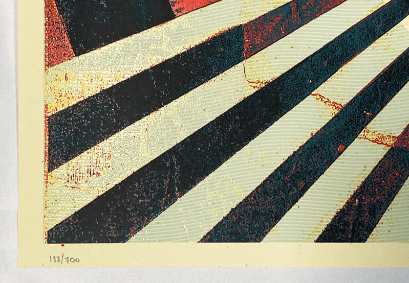 Shepard Fairey, ‘'Tunnel Vision' (alt. gold)’, 2018, Print, Screen print on cream, Speckletone fine art paper., Signari Gallery