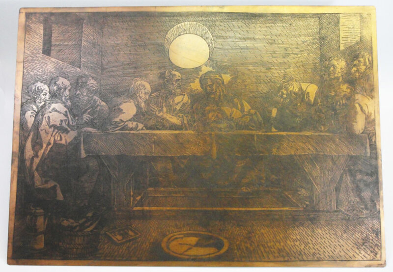 Anonymous, ‘The last supper (Albrecht Dürer)’, 19th century or possibly earlier, Ephemera or Merchandise, Copper plate matrix, La Maison de la Petite Sara