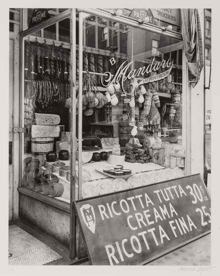 Berenice Abbott, ‘Italian cheese store. 276 Bleecker Street, Manhattan’, 1937
