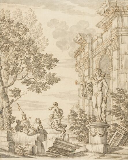 Manner of Giovanni Paolo Panini, ‘Pair of architectural capriccio’, 1780