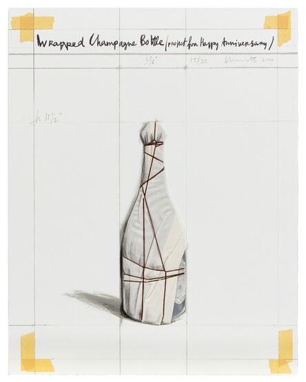 Christo and Jeanne-Claude, ‘Wrapped Champagne Bottle Project for Happy Anniversary’, 2000