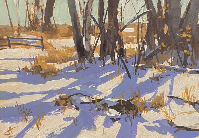 Judd Mercer, ‘Snow Shadows’, 2021, Painting, Gouache, Abend Gallery