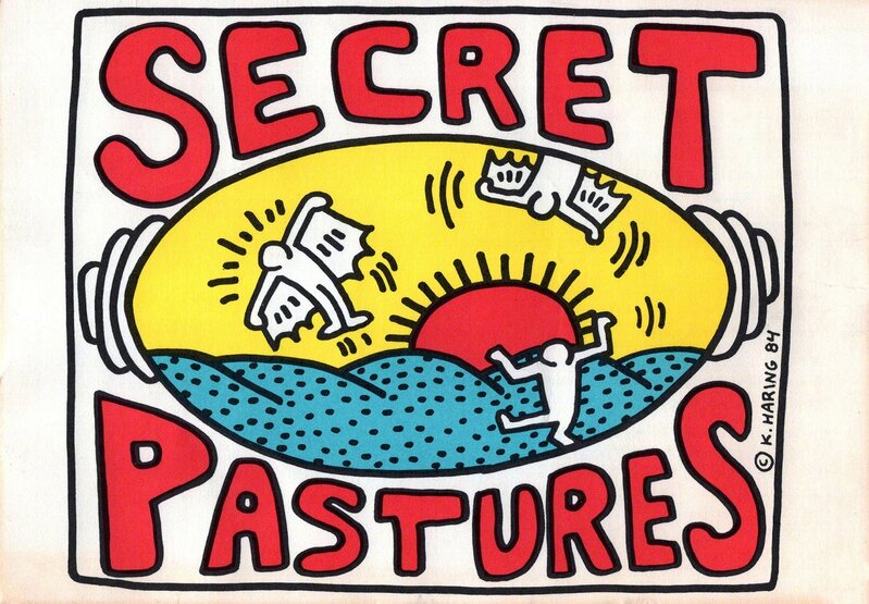 Keith Haring, ‘Keith Haring Secret Pastures announcement 1984’, 1984, Ephemera or Merchandise, Offset lithograph, Lot 180 Gallery