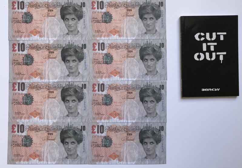 Banksy, ‘Di-Faced Tenners, 10 GBP,note’, Print, Eight banknote offset lithograph in colors, DIGARD AUCTION