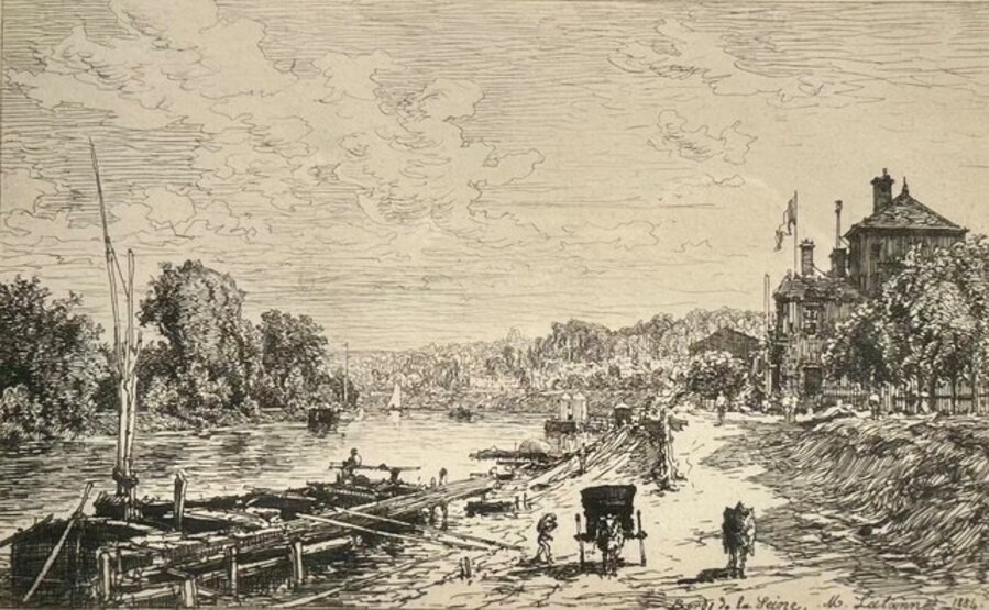 Vue du Bas-Meudon, Bords de la Seine
