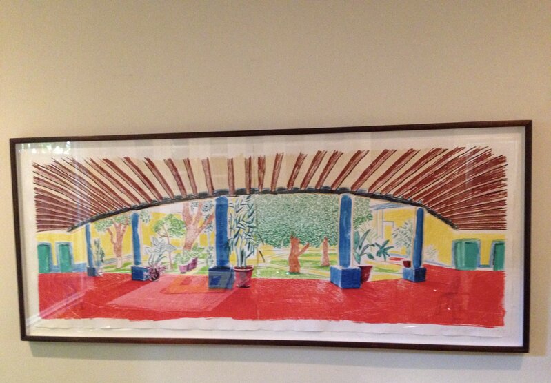 David Hockney, ‘Hotel Acatlán: First Day, from Moving Focus’, 1985, Print, Lithograph in colors on two sheets of TGL handmade paper, Provocateur Gallery