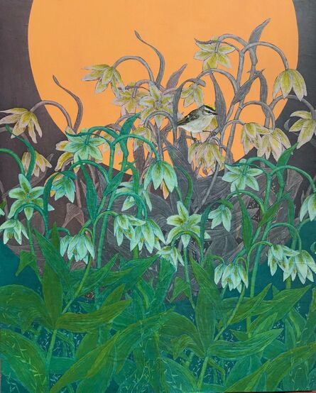 Julia Lucey, ‘Golden-Crowned Kinglet in Fritillary’, 2018