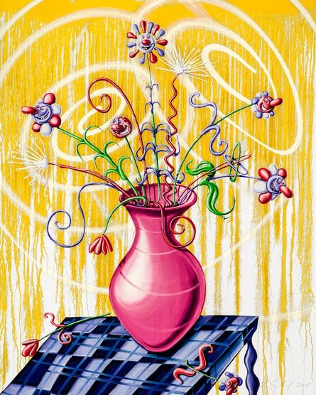 Kenny Scharf, ‘Big Flores Yellow’, 2021