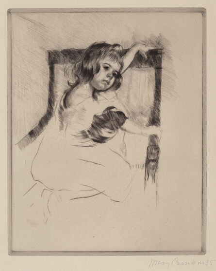 Mary Cassatt, ‘Kneeling in an Armchair’, ca. 1903