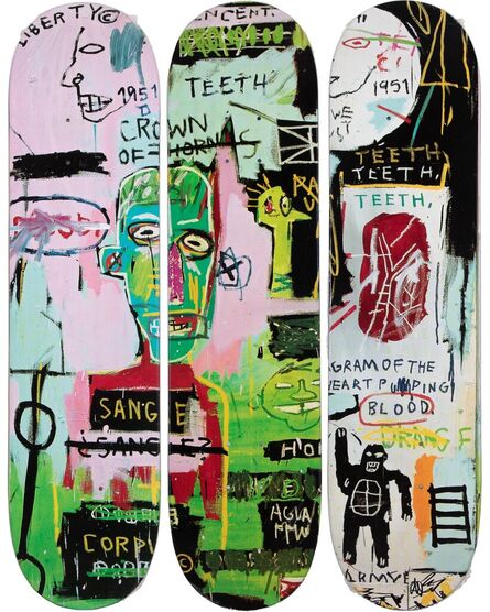 After Jean-Michel Basquiat, ‘In Italian, triptych’, 2014