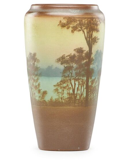 Rookwood Pottery, ‘Banded Scenic Vellum vase’, 1910