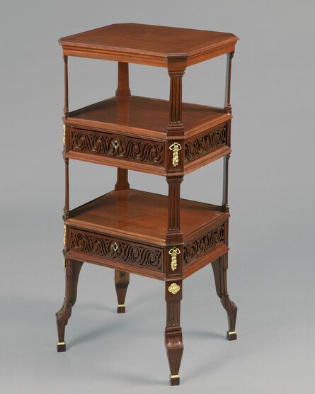 Joseph Gengenbach (Canabas), ‘A beautiful and very rare early Louis XVI carved and pierced  mahogany small table, with chased and giltbronze mounts’