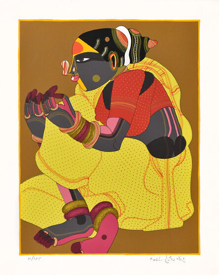 Thota Vaikuntam, ‘Woman in Red and Yellow’, 2021