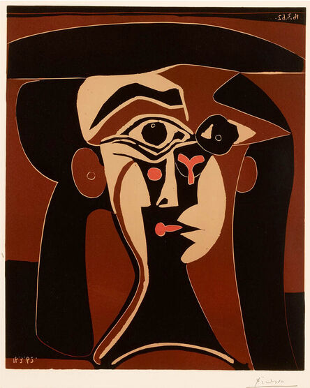 Pablo Picasso, ‘Jacqueline Au Chapeau Noir (State III)’, 1962
