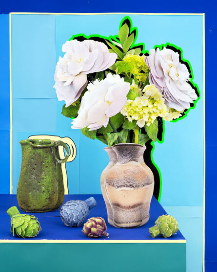 Daniel Gordon, ‘Artichokes and Peonies with Green Pitcher’, 2023