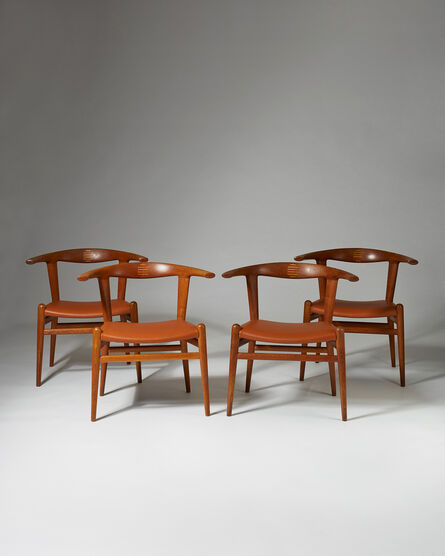 Hans J. Wegner, ‘Set of "Bull" armchairs model JH 518’, 1961