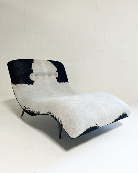 Adrian Pearsall, ‘Wave Chaise Lounge in Cashmere and Leather’, Mid 20th Century