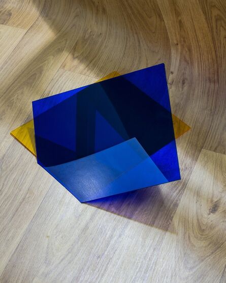 Oran Hoffmann, ‘Objektiv: Wood Print Linoleum, Plexiglass (Yellow and Blue)’, 2014
