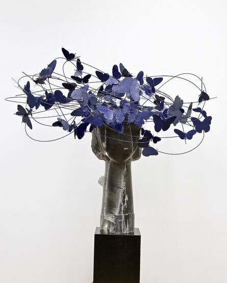 Manolo Valdés, ‘Cabeza con Mariposas Azules’, 2019