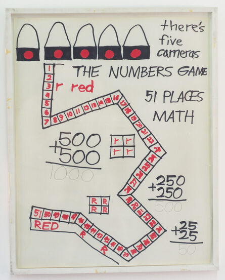 Christopher Knowles, ‘"Untitled" ( The Numbers Game: 51/Red)’, 1979