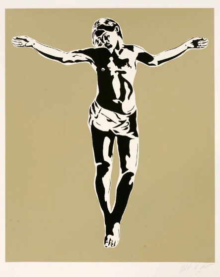 Blek le Rat, ‘Jesus (Gold)’, 2007