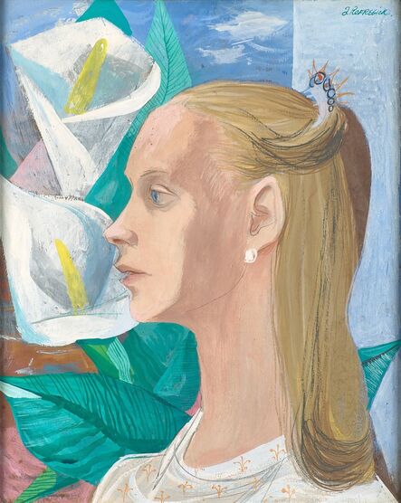 Anton Refregier, ‘Untitled (Girl with Calla Lilies)’