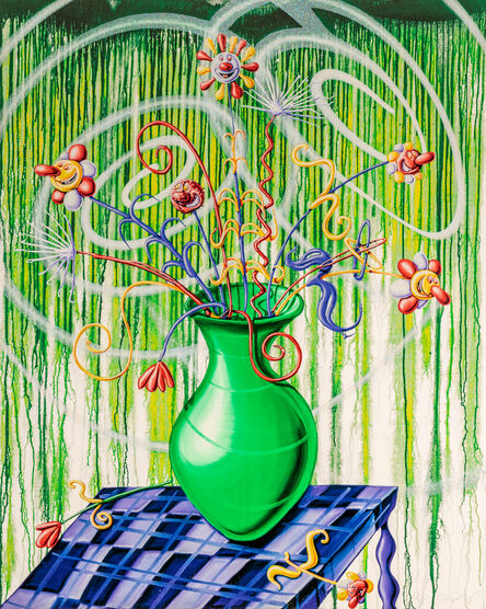 Kenny Scharf, ‘Flores (Green)’, 2020