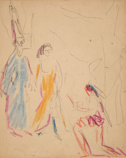 Ernst Ludwig Kirchner, ‘Kabarettszene (Cabaret Scene)’, ca. 1909
