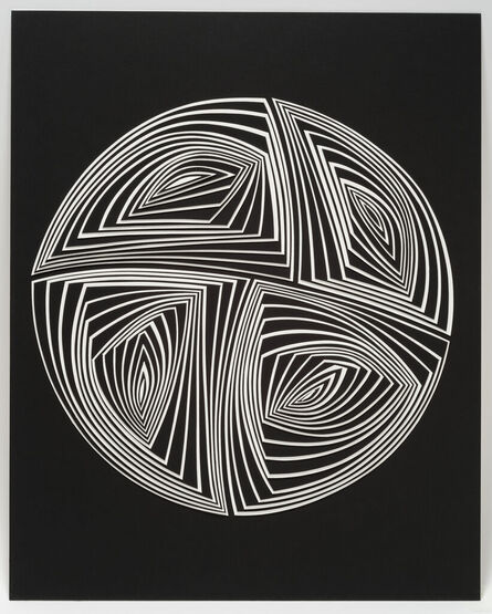 Elizabeth Gregory-Gruen, ‘Free-Hand, Minimal, Cutwork:  'Black White Flip Circle Out'’, 2023