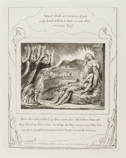 William Blake (1757-1827), ‘Job's Comforters, pl. 7 from 'Illustrations of the Book of Job'’, 1825