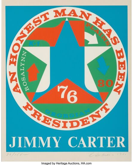 Robert Indiana, ‘An Honest Man Has Been President: A Portrait of Jimmy Carter’, 1980