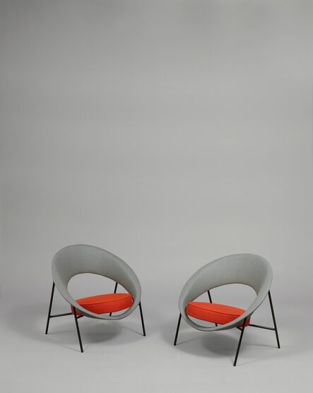 Geneviève Dangles and Christian Defrance, ‘Pair of armchairs 44 - Saturne’, 1957