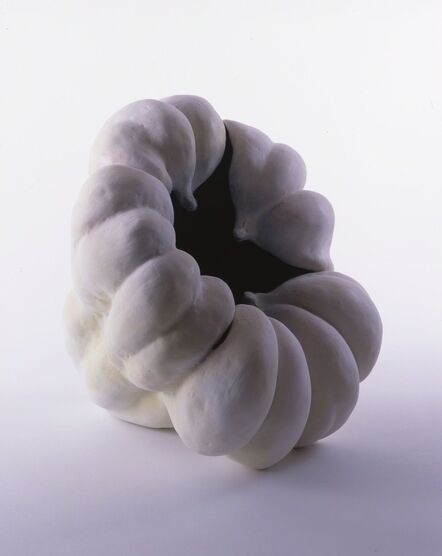 Katsumata Chieko, ‘Biomorphic sculpture in the form of a pumpkin with matte glazes in white’, 2014