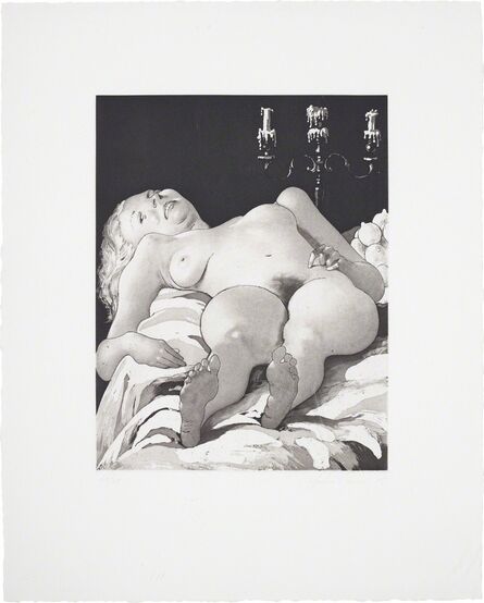John Currin, ‘Nude on a Table’, 2002