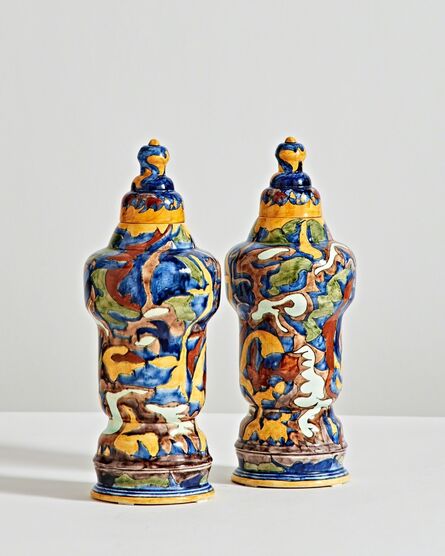 T.A.C. Colenbrander, ‘Colorful Vase Pair’, 1886