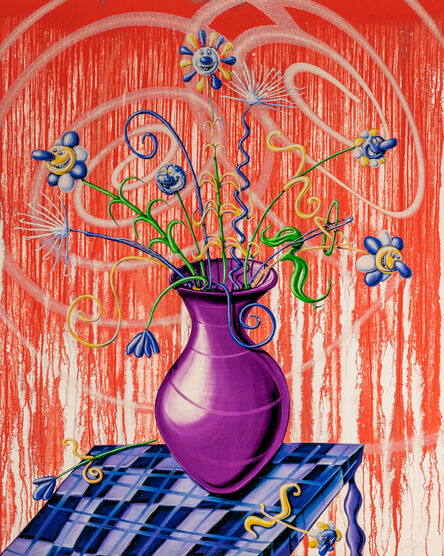 Kenny Scharf, ‘Flores (Red)’, 2020