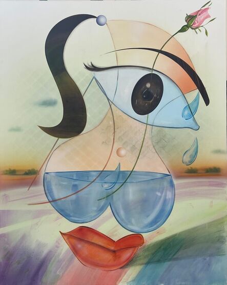 Hoda Kashiha, ‘Woman holding the vase The vase holding the flower The lips The eyes The vase Fit water and light in herself,,’, 2023
