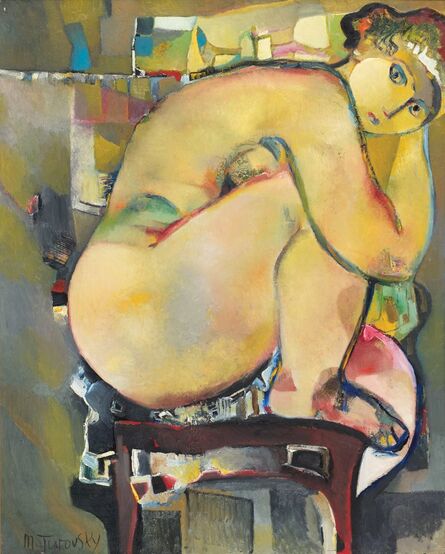 Mikhail Turovsky, ‘Seated Nude on Green’, ca. 1995