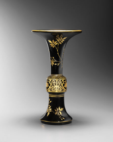 Baccarat, ‘ Baccarat Black Crystal Vase’, ca. 1890